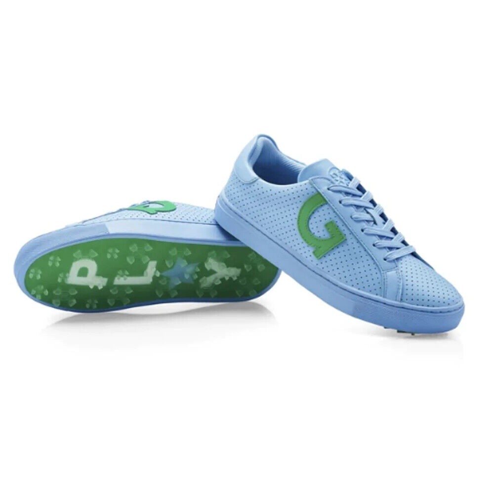 G/FORE Sky Blue Sneakers with Green Logo